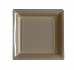 ASSIETTE CARREE 180   TAUPE...