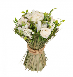 BOUQUET ROSES BLANCHES DIA...
