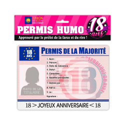 PERMIS HUMO 18 ANS DE LA...