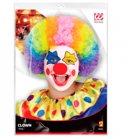 1pc Perruque Bouclée Cheveux Flous Légers Clown Cirque Déguisement