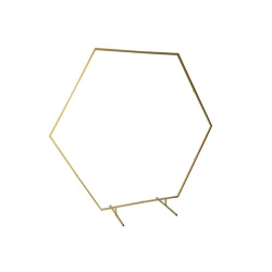 Arche hexagonale métal et or